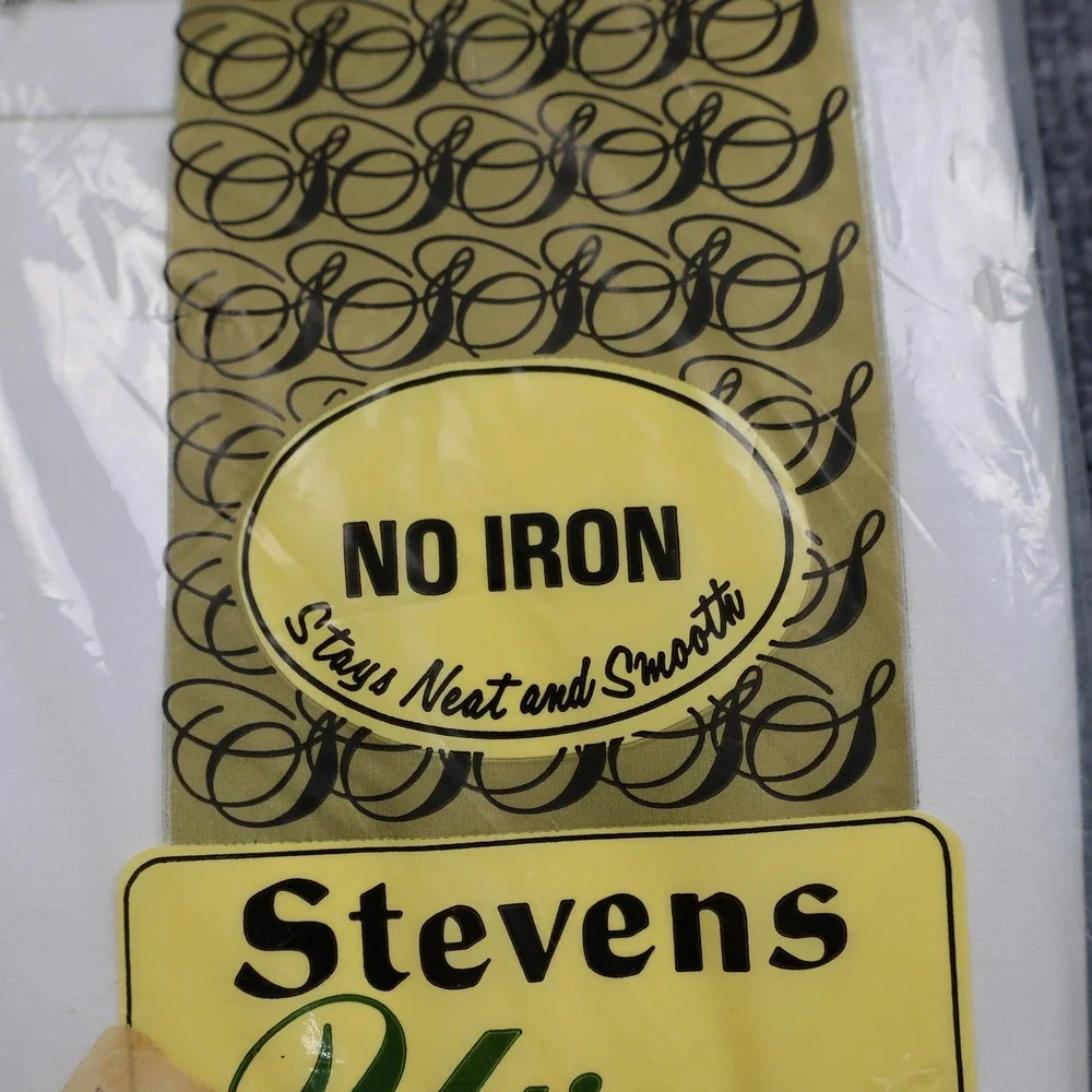 Vintage Stevens Utica Full Fitted Sheet 54x76 No‎ Iron Percale White USA Cotton